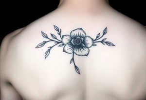 X.XXVII.MMXXI and October birth flower collar bone placement tattoo idea