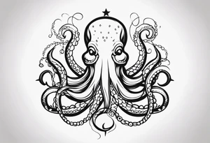 Octopus with anchor tattoo idea