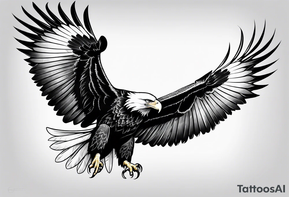 eagle flying tattoo idea