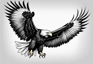 eagle flying tattoo idea