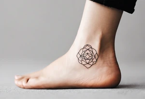 unique minimalist tattoo on ankle symbolizing strength tattoo idea