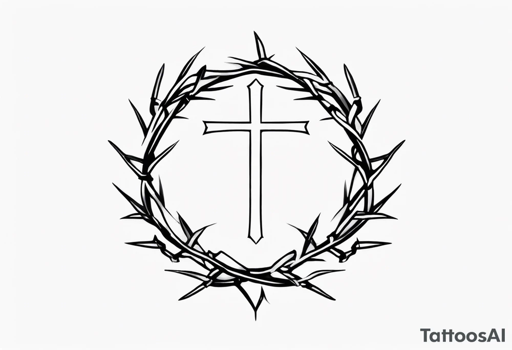 crown of thorns tattoo idea
