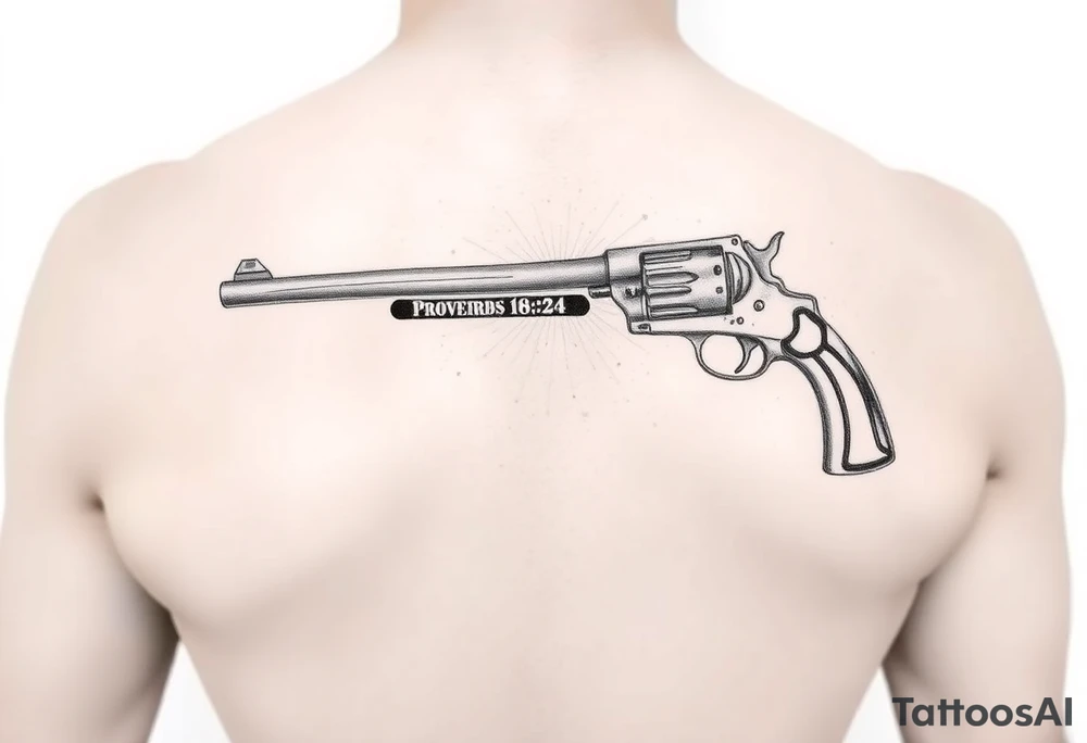 Writing gun  76-2323 proverbs 18:24 tattoo idea