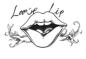 Modernised representation of war propaganda: Loose lips sink ships tattoo idea