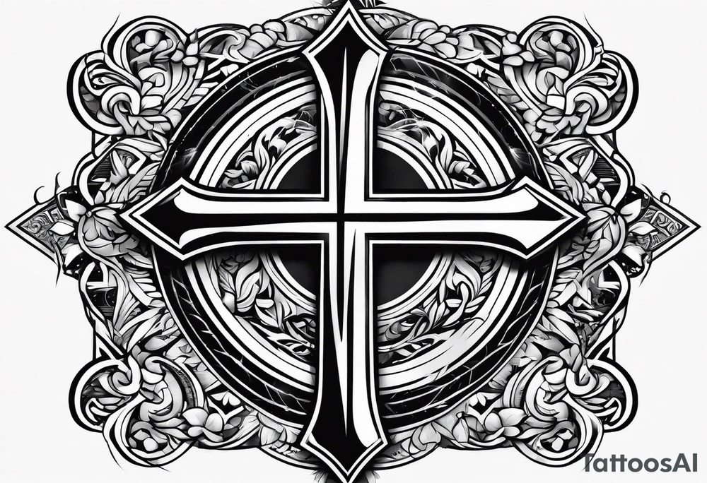 Lightning bolt cross tattoo tattoo idea