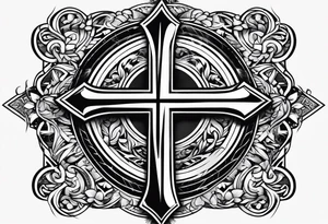 Lightning bolt cross tattoo tattoo idea