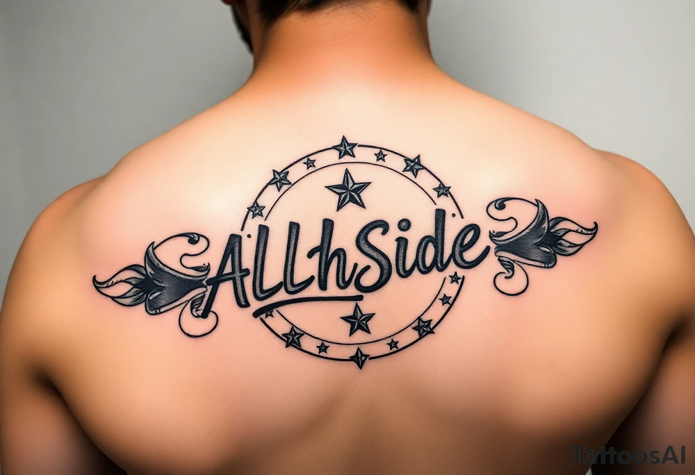 all-star circle saying Southside all-star tattoo idea