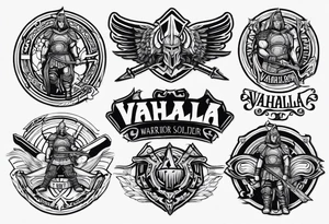Valhalla  warrior soldier tattoo idea