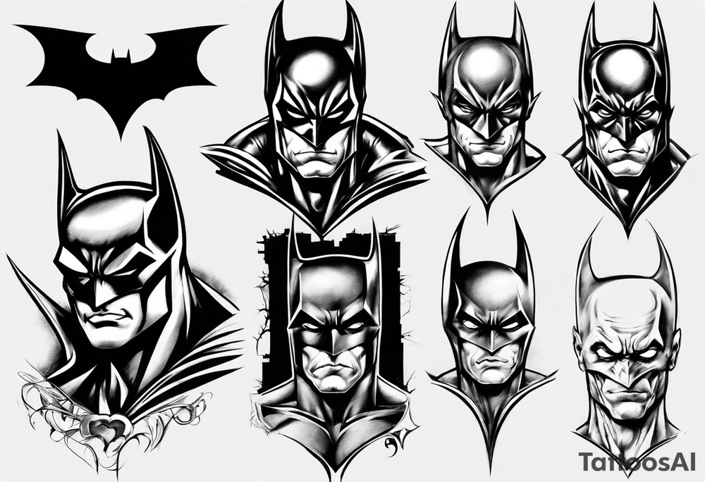 batman gotham sleeve tattoo idea