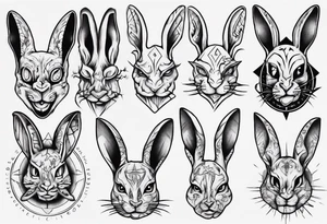 satanic rabbit tattoo idea