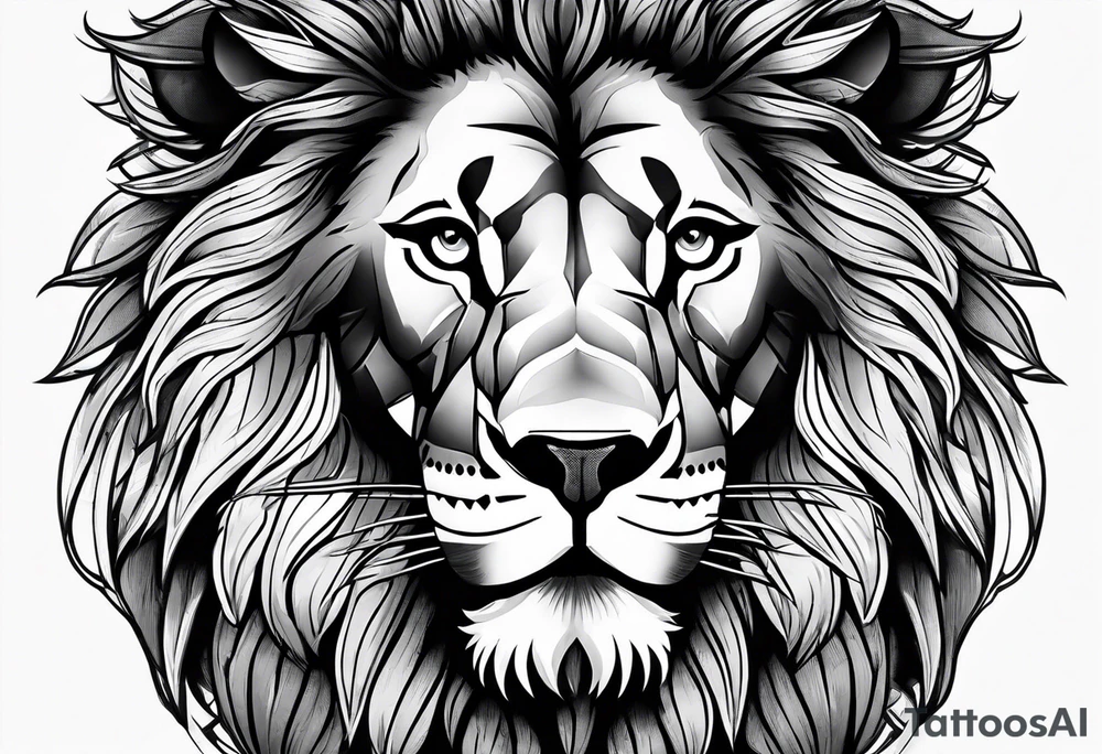 Large tattoo lion tattoo idea