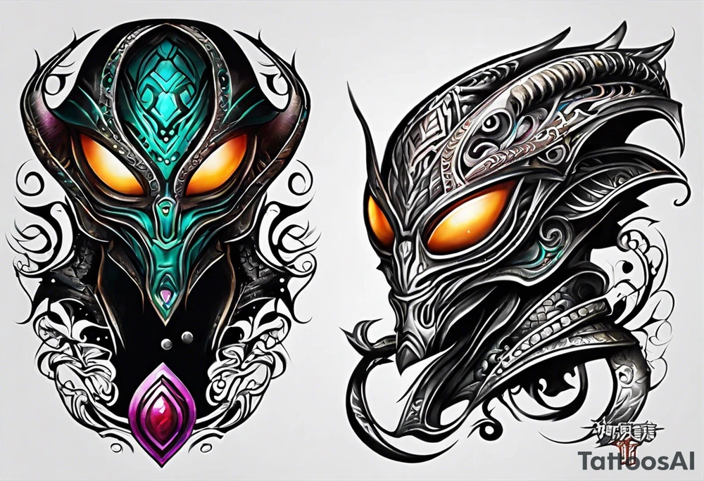 alien ideograms tattoo idea