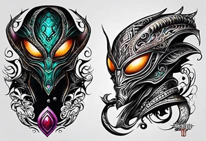 alien ideograms tattoo idea