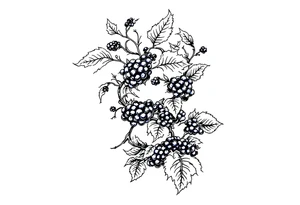 American traditional blackberry vine to wrap around an arm tattoo idea