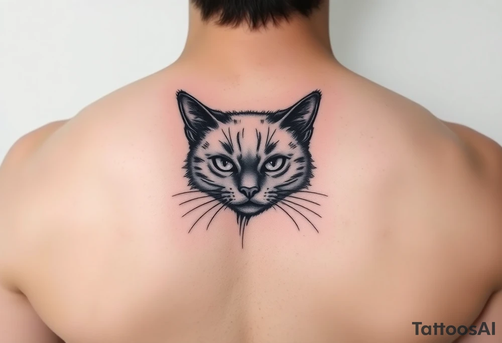 black cat tattoo idea