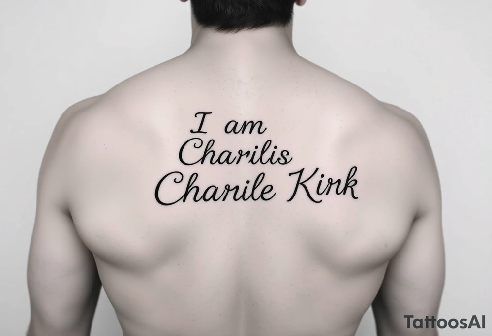 I am Charlie Kirk forearm tattoo idea