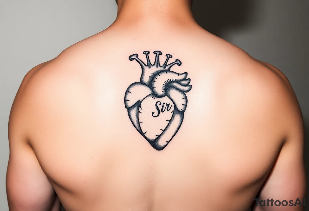 Yes, Sir in bondage heart tattoo idea