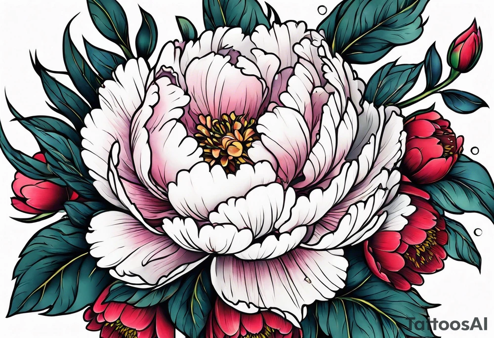 Peonies tattoo idea