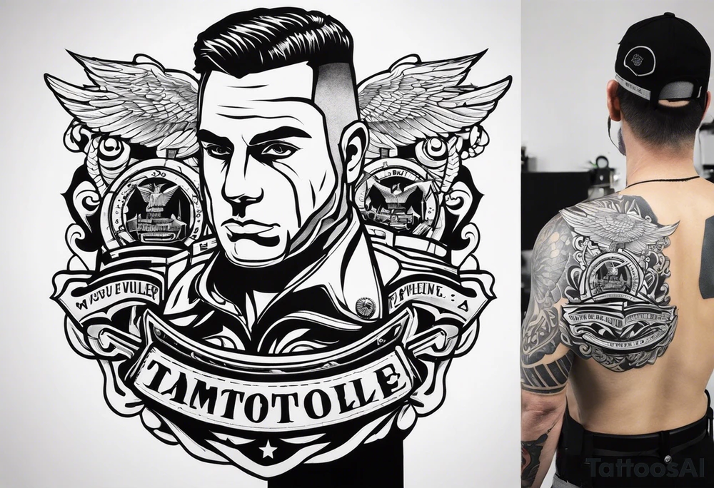 Officer with a big dick tattoo idea