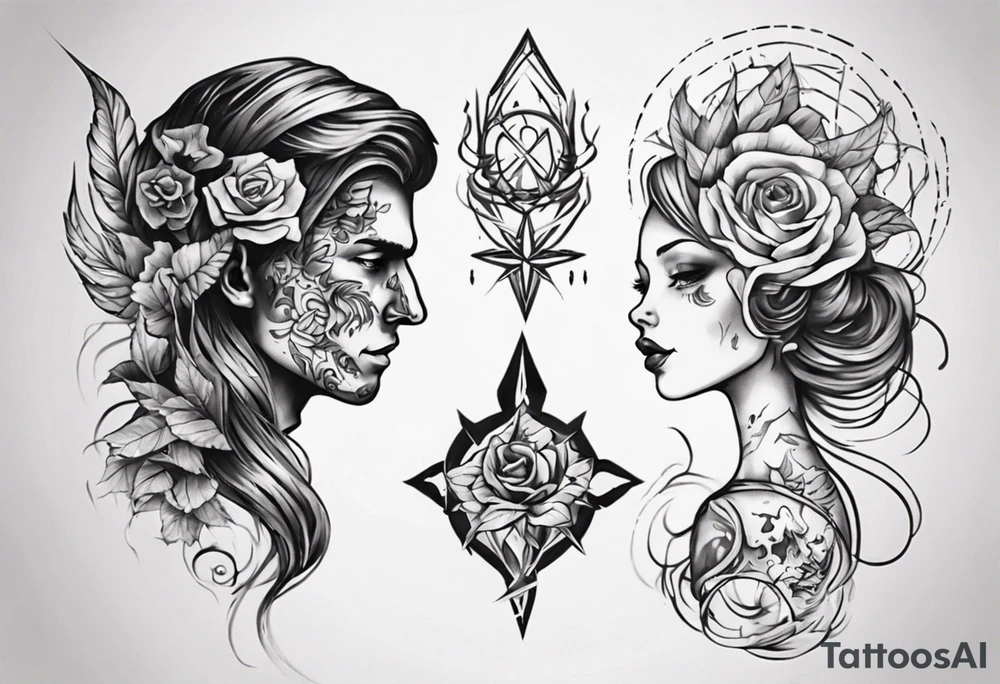 Two matching tattoos for men and women tattoo idea