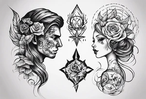 Two matching tattoos for men and women tattoo idea