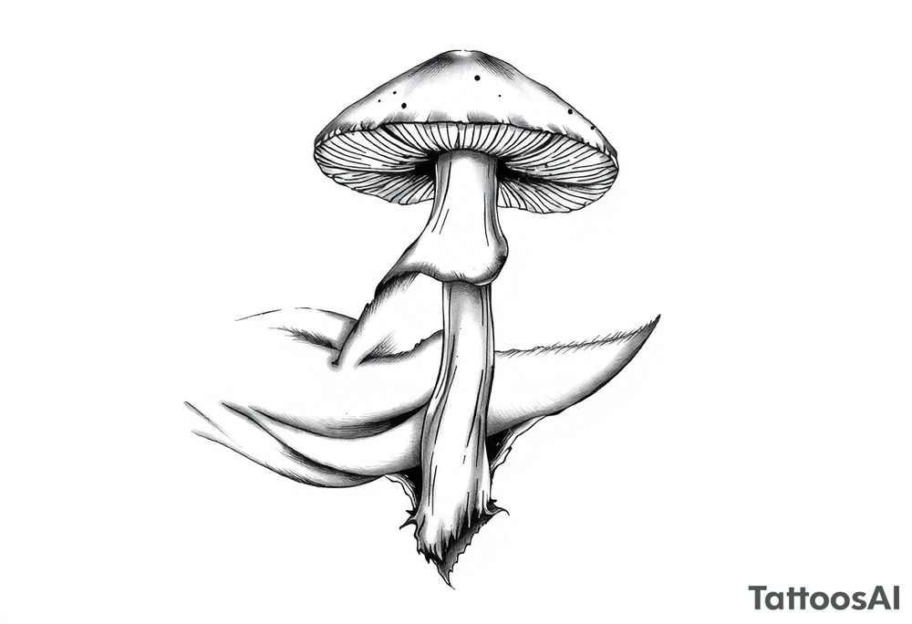 Mushroom vintage tattoo idea