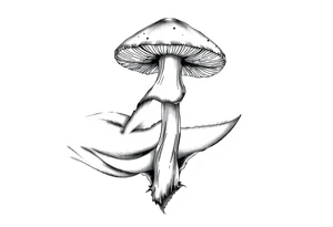 Mushroom vintage tattoo idea