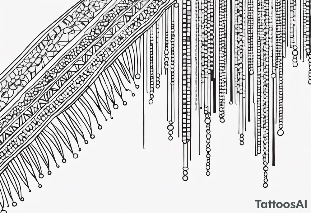 Beaded Fringe PATTERN tattoo idea