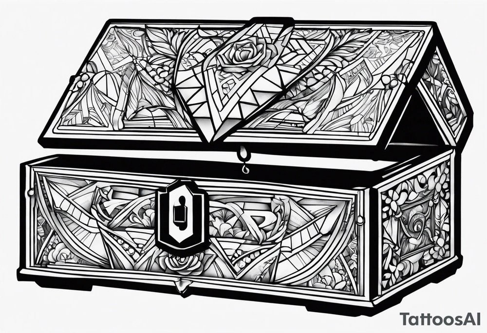 music jewelry box tattoo idea