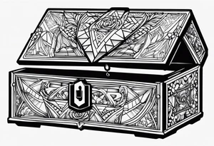 music jewelry box tattoo idea