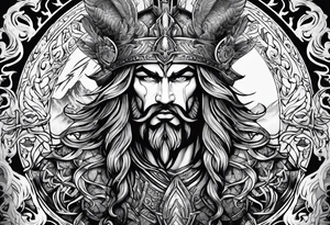 Valhalla mythological tattoo idea