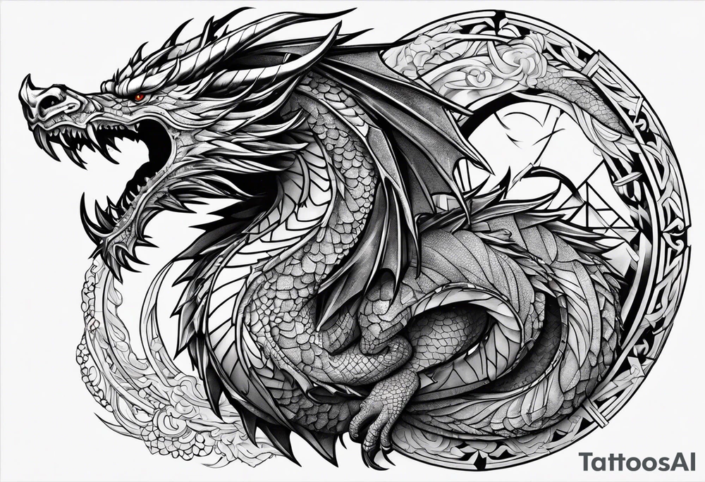 Valhalla dragon tattoo idea
