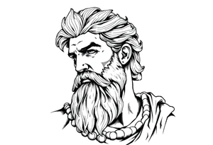 GREEK GOD LOOKING OVER HIS EMPIRE tattoo idea