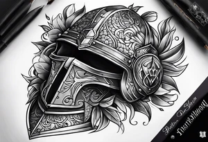 greaves armor tattoo idea