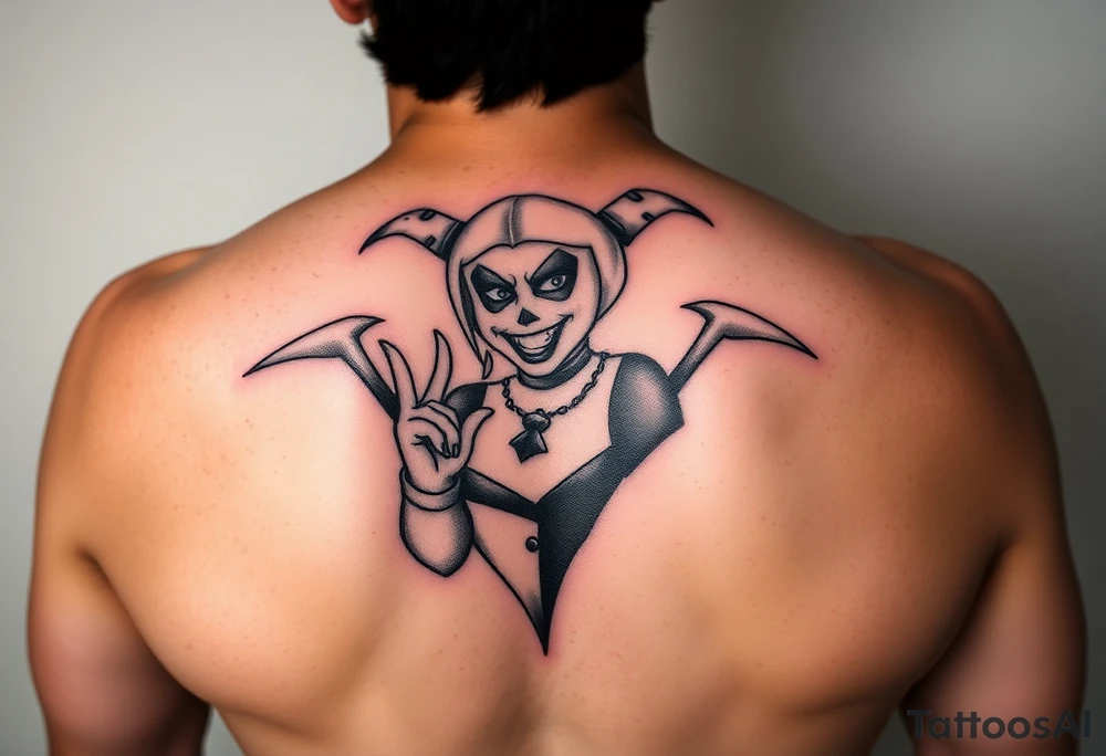 Property of Jray, Harley Quinn style, dark tattoo idea