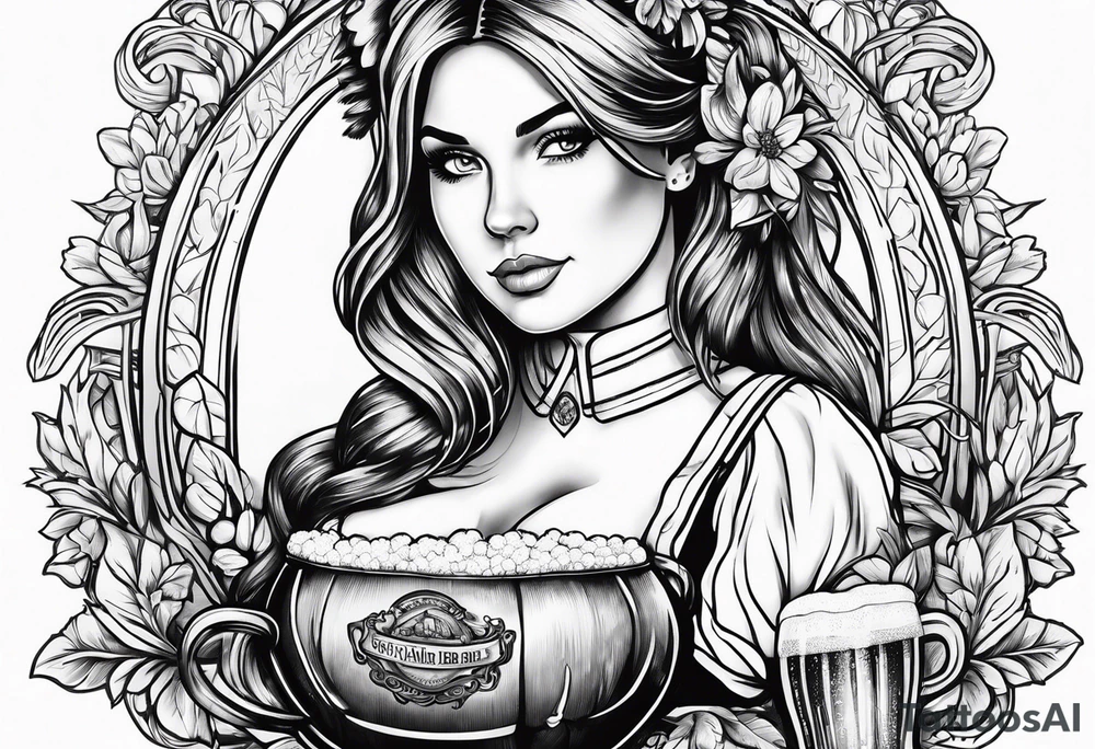 German beer maid tattoo idea