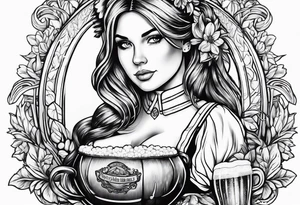German beer maid tattoo idea