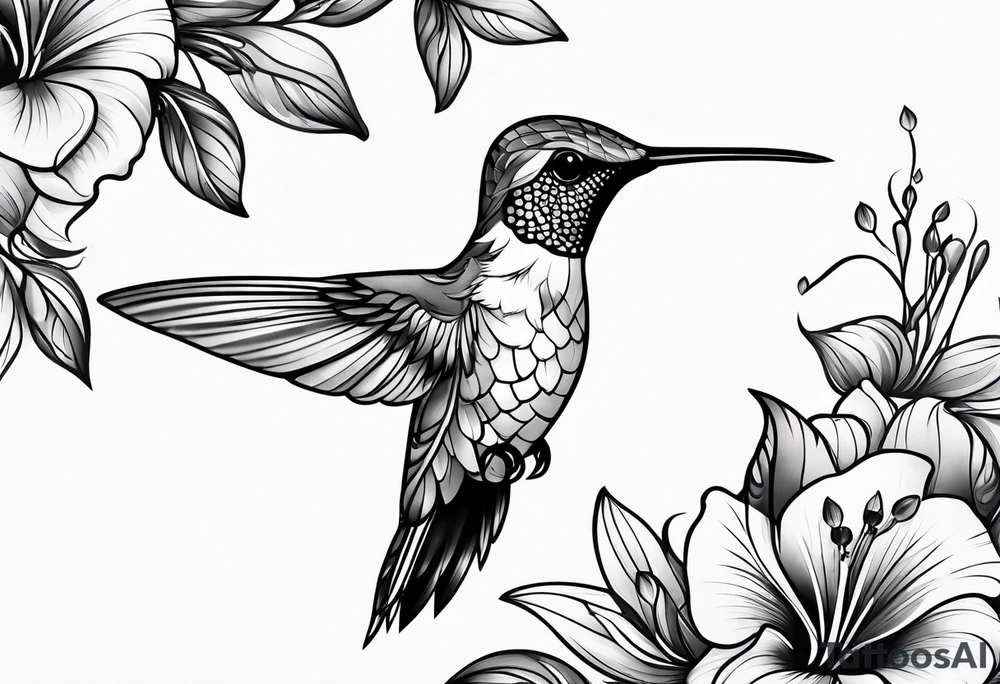 Hummingbird tattoo idea