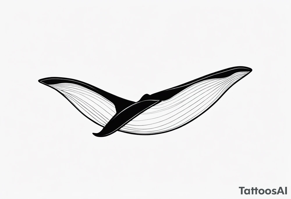 Minimalist Whale Tail tattoo idea