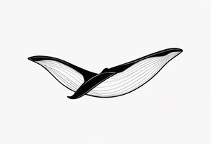 Minimalist Whale Tail tattoo idea