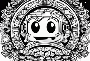 Minecraft with toad tattoo idea