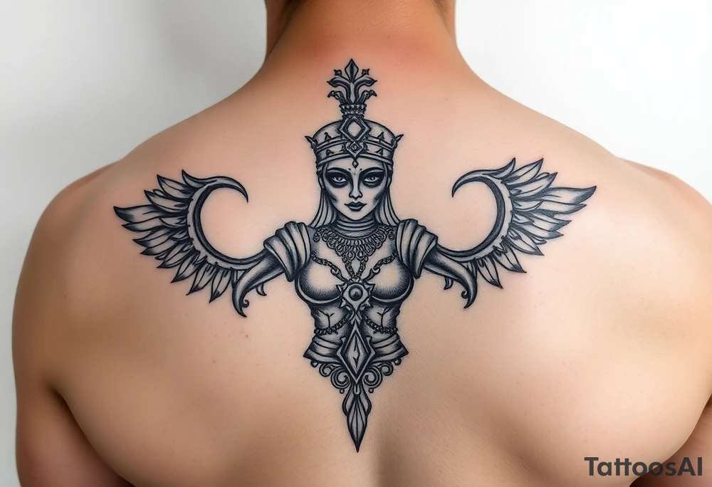 La justicia ciega junto a dos escorpiones tattoo idea