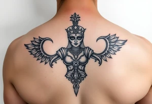 La justicia ciega junto a dos escorpiones tattoo idea