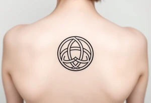 classic Celtic trinity knot with the circle. for placement on the inner arm tattoo idea