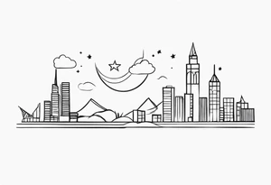 tiny tattoo for mother and children tattoo idea
