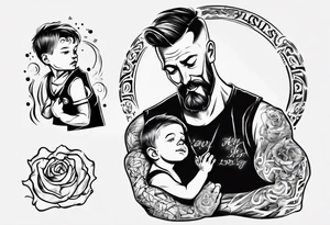 Fathers love for his son tattoo idea
