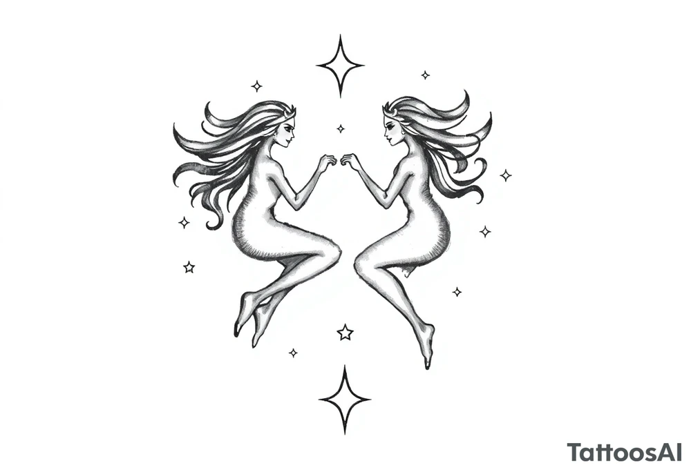 Gemini stars constellation tattoo idea