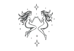 Gemini stars constellation tattoo idea