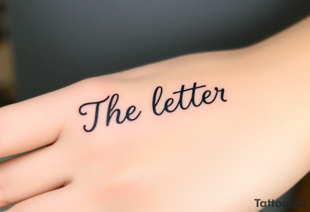 The letter, B cursive tattoo idea