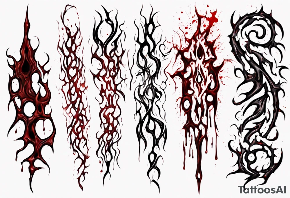 Blood
Texture
Tendrils 
Holes
Sharp
Horror
Visceral
Edges tattoo idea
